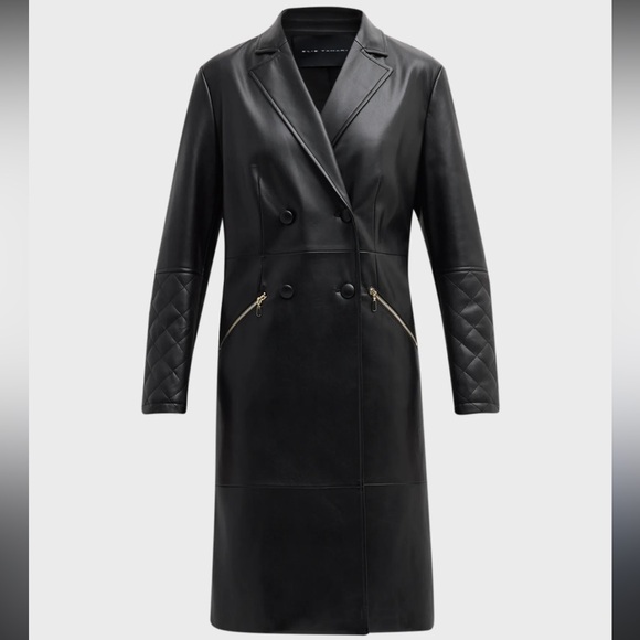 Elie Tahari The Dina Vegan Leather Jacket - Picture 2 of 9